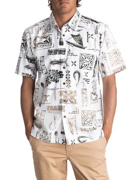 quiksilver, Waterman Uberdeen Short Sleeve Shirt, WHITE UBERDEEN (wbb6) UBERDEEN EQMWT03082