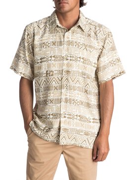 quiksilver, Waterman Lunu Short Sleeve Shirt, BONE LUNU (weg6) LUNU EQMWT03102