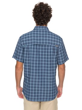 quiksilver, Waterman Wake Plaid 2 - Chemise technique manches courtes, DARK DENIM WAKE PLAID (brq1) WAKE PLAID 2 EQMWT03123