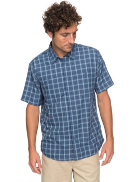 quiksilver, Waterman Wake Plaid 2 - Chemise technique manches courtes, DARK DENIM WAKE PLAID (brq1) WAKE PLAID 2 EQMWT03123