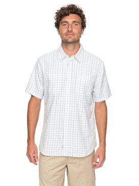 quiksilver, Waterman Wake Plaid 2 - Chemise technique manches courtes, SNOW WHITE WAKE PLAID (wbk1) WAKE PLAID 2 EQMWT03123