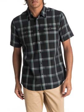 quiksilver, Waterman Island Job Update Short Sleeve Shirt, BLACK ISLAND JOB (kvj1) ISLAND JOB UPDATE EQMWT03141