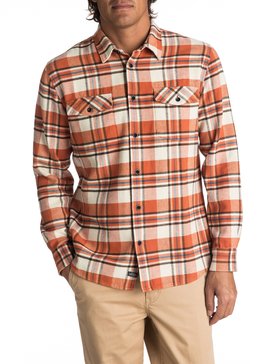 quiksilver, Hombres Camisa de Manga Larga Cedar Island, RUST (cnh0) CEDAR ISLAND EQMWT03144