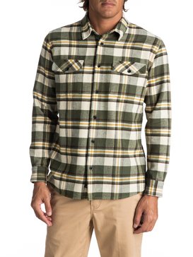 quiksilver, Waterman Cedar Island Long Sleeve Shirt, BEETLE (gqm0) CEDAR ISLAND EQMWT03144
