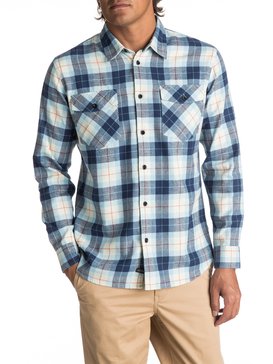 quiksilver, Waterman Wade Creek Long Sleeve Shirt, RUST (cnh0) WADE CREEK EQMWT03145