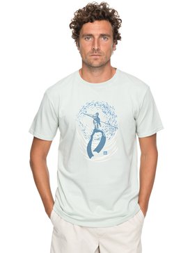 quiksilver, Waterman Free Diver - T Shirt col rond, MISTY BLUE (bep0) Waterman Free Diver - T-Shirt EQMZT03070