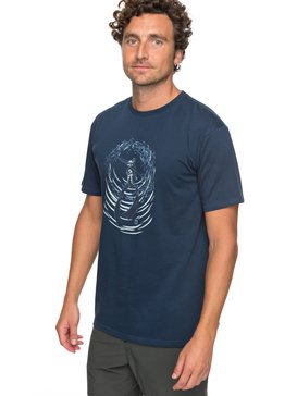 quiksilver, Waterman Free Diver - T Shirt col rond, DARK DENIM (brq0) Waterman Free Diver - T-Shirt EQMZT03070