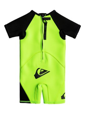 quiksilver, Niños 2-7 Traje Húmedo Corto con Cremallera en Espalda Syncro 1.5mm Springsuit, GREEN FLASH (gjs0) Syncro - Back Zip Springsuit EQTW503000