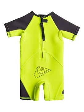 quiksilver, 1.5mm Syncro Back Zip - Traje de Surf de Primavera con Manga Corta, SAFETY YELLOW (gna0) 1.5 SYNCRO TODDLER BZ SS SP FL EQTW503001