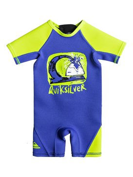 quiksilver, 1.5mm Syncro Back Zip - Traje de Surf de Primavera con Manga Corta, HV ROYAL (prm0) 1.5 SYNCRO TODDLER BZ SS SP FL EQTW503001