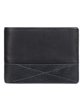 quiksilver, New Classical - Portefeuille en cuir, BLACK/COGNAC LEATHER (xkkc) New Classical - Leather Wallet EQYAA03552