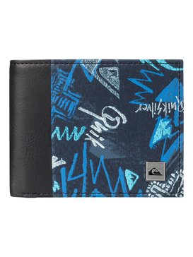 quiksilver, Freshness - portefeuille à deux volets, DARK DENIM THUNDERBOLTS (brq8) Freshness - Bi-Fold Wallet EQYAA03561