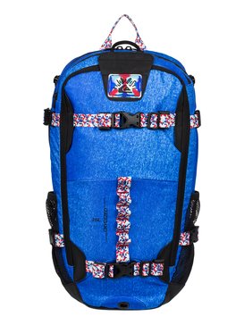 quiksilver, Quiksilver X Julien David - Sac à Dos de Snowboard de 21L, SODALITE BLUE (byb0) Quiksilver X Julien David - 21L Snow Backpack EQYBP03283