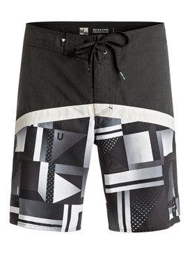 quiksilver, Check Crypt Vee 19" - Boardshort, BLACK (kvj6) Check Crypt Vee 19" - Board Shorts EQYBS03576