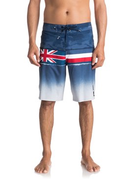 quiksilver, Hombres Boardshorts de 21" Blocked Resin Hawaii, NAVY BLAZER (byj6) BLOCKED RESIN HAWAII 21 EQYBS03815