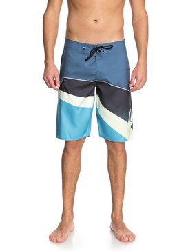 quiksilver, Slash Fade Logo 21" Boardshorts, REAL TEAL (bpr6) Slash Fade Logo 21" - Board Shorts EQYBS03929