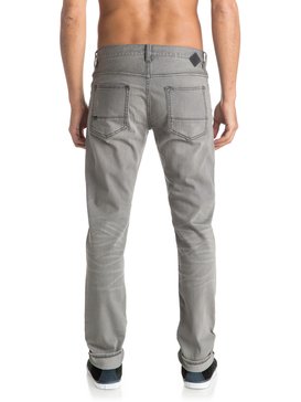 quiksilver, Distorsion Grey Damaged 34" - Jean coupe slim, GREY DAMAGED (sjew) Distorsion Grey Damaged 34" - Slim Fit Jeans EQYDP03251