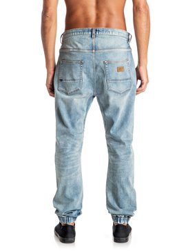quiksilver, Fonic Fix New Blur - Pantalon de survêtement denim coupe droite, BLUR (bptw) Fonic Fix New Blur - Straight Fit Denim Joggers EQYDP03305