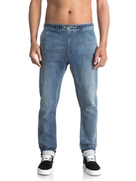 quiksilver, Fonic Straight Salty Stone - Pantalon de jogging en denim coupe slim, SALTY STONE (bfgw) Fonic Straight Salty Stone - Slim Fit Denim Joggers EQYDP03338
