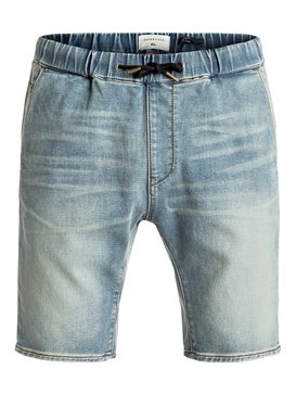 quiksilver, Fonic Blur - Pantaloncini jogger in denim vestibilità slim, BLUR (bptw) Fonic Blur - Slim Fit Denim Jogger Shorts EQYDS03066