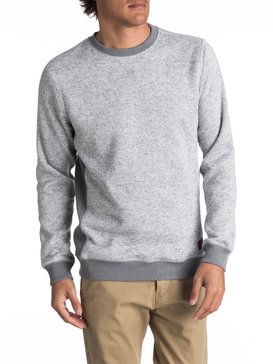 quiksilver, Keller - Polar Fleece Sweatshirt, LIGHT GREY HEATHER (sgrh) Keller - Polar Fleece Sweatshirt EQYFT03659