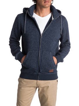 quiksilver, Keller Zip-Up Polar Fleece Hoodie, NAVY BLAZER HEATHER (byjh) Keller - Zip-Up Polar Fleece Hoodie EQYFT03661