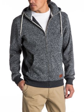 quiksilver, Keller Zip-Up Polar Fleece Hoodie, DARK GREY HEATHER (ktfh) Keller - Zip-Up Polar Fleece Hoodie EQYFT03661