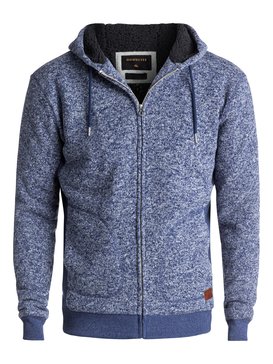 quiksilver, Keller Sherpa - Sweat à capuche zippé en polaire, MEDIEVAL BLUE HEATHER (bteh) Keller Sherpa - Zip-Up Polar Fleece Hoodie EQYFT03662