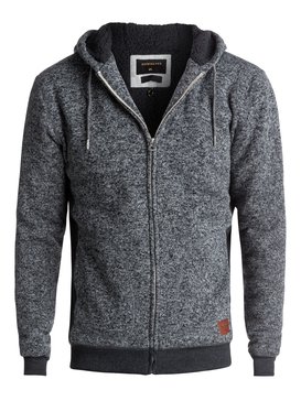 quiksilver, Keller Sherpa - Sweat à capuche zippé en polaire, DARK GREY HEATHER (ktfh) Keller Sherpa - Zip-Up Polar Fleece Hoodie EQYFT03662