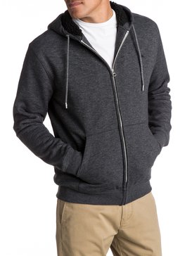 quiksilver, Everyday Sherpa - Sweat à capuche zippé, DARK GREY HEATHER (ktfh) Everyday Sherpa - Zip-Up Hoodie EQYFT03695