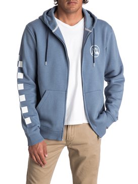 quiksilver, Men's Quik Check Zipped Hoodie, MOONLIGHT BLUE (bmp0) QUIK CHECK ZIP THRU HOODY EQYFT03715
