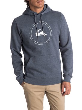 quiksilver, Men's Big Logo Hoodie, NAVY BLAZER HEATHER (byjh) BIG LOGO HOOD EQYFT03726
