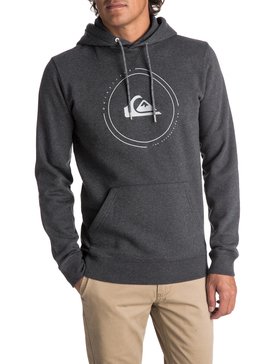 quiksilver, Men's Big Logo Hoodie, DARK GREY HEATHER (ktfh) BIG LOGO HOOD EQYFT03726