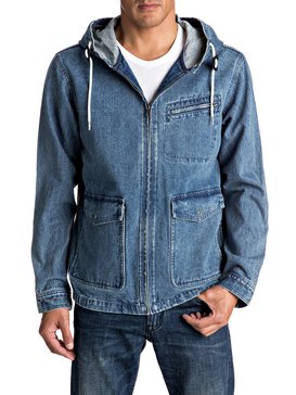 quiksilver, Surf Modern Originals - Veste en jean capuche, STONE BLUE (bhy0) Surf Modern Originals - Hooded Denim Jacket EQYJK03307