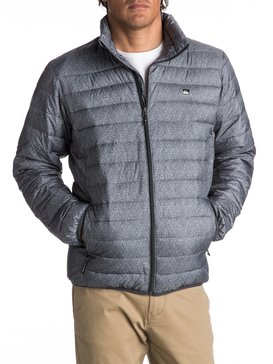 quiksilver, Scaly Full Water-Repellent Puffer Jacket, DARK GREY HEATHER SCALY (kyh6) Scaly Full - Water-Repellent Puffer Jacket EQYJK03342