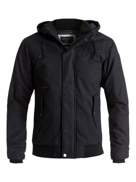 quiksilver, Everyday Brooks - Veste bomber à capuche déperlante, BLACK (kvj0) Everyday Brooks - Water-Repellent Hooded Bomber Jacket EQYJK03365