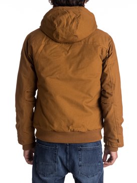 quiksilver, Everyday Brooks - Waterafstotend bomberjack met capuchon, RUBBER (cpp0) Everyday Brooks - Water-Repellent Hooded Bomber Jacket EQYJK03365