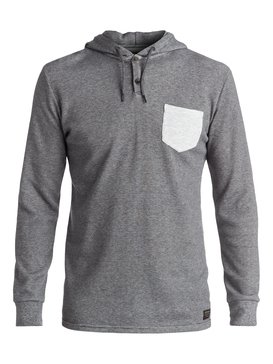 quiksilver, Murky Sky - Tee-Shirt à manches longues et à capuche, DARK GREY HEATHER (ktfh) Murky Sky - Hooded Long Sleeve T-Shirt EQYKT03407