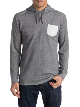 quiksilver, Murky Sky - Tee-Shirt à manches longues et à capuche, DARK GREY HEATHER (ktfh) Murky Sky - Hooded Long Sleeve T-Shirt EQYKT03407