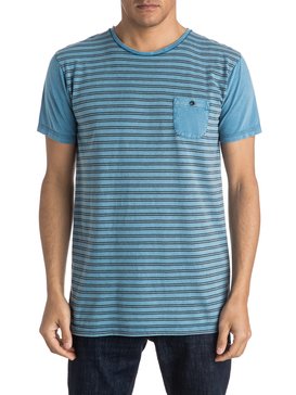quiksilver, Acid Striped - Tee-Shirt à poche, DARK DENIM (brq0) Acid Striped - Pocket T-Shirt EQYKT03425