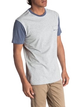 quiksilver, Baysic Pocket Tee, LIGHT GREY HEATHER (sgrh) Baysic - Pocket T-Shirt EQYKT03501