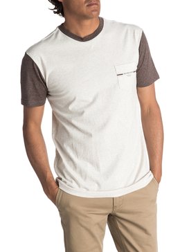 quiksilver, Baysic Pocket Tee, OFF WHITE HEATHER (wbvh) Baysic - Pocket T-Shirt EQYKT03501