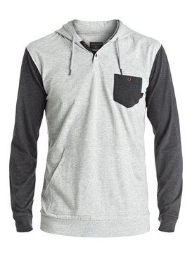 quiksilver, Guitar Magic - Tee-shirt à capuche à manches longues, DARK GREY HEATHER (ktfh) Guitar Magic - Long Sleeve Hooded T-shirt EQYKT03504