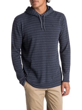 quiksilver, Men's Ocean Surface Long Sleeve Hooded Top, NAVY BLAZER HEATHER-OCEAN SURF (byj3) OCEAN SURFACE HOOD EQYKT03648