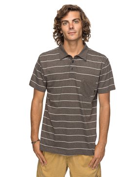 quiksilver, KNOLLJET STRIPE POLO, KNOLLJET STRIPES RAVEN HEATHER (ksq6) KNOLLJET STRIPE POLO EQYKT03717