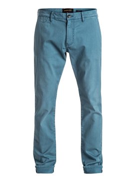 quiksilver, Krandy - Pantalon chino slim, INDIAN TEAL (bqk0) Krandy - Slim Fit Chinos EQYNP03108