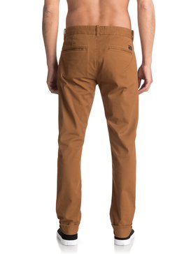 quiksilver, Krandy - Pantalon chino slim, RUBBER (cpp0) KRANDY EQYNP03108