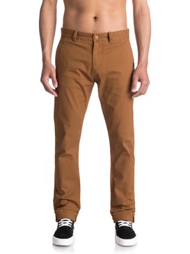 quiksilver, Krandy - Pantalon chino slim, RUBBER (cpp0) KRANDY EQYNP03108