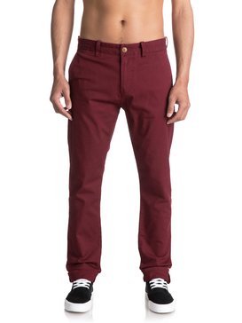quiksilver, Krandy - Pantalon chino slim, POMEGRANATE (rzg0) KRANDY EQYNP03108