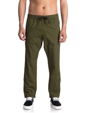 quiksilver, Fun Days Straight Fit Trousers, RIFLE GREEN (gsq0) Fun Days - Straight Fit Trousers EQYNP03110